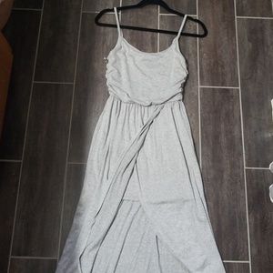 Gray cotton maxi dress
